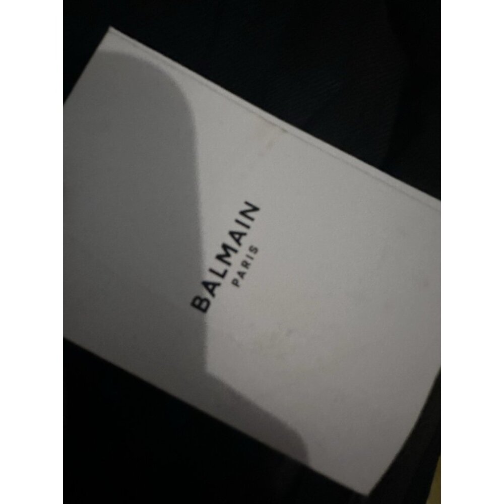 BALMAIN Buttoned Leather Mini Dress Noir Black - Picture 8 of 9